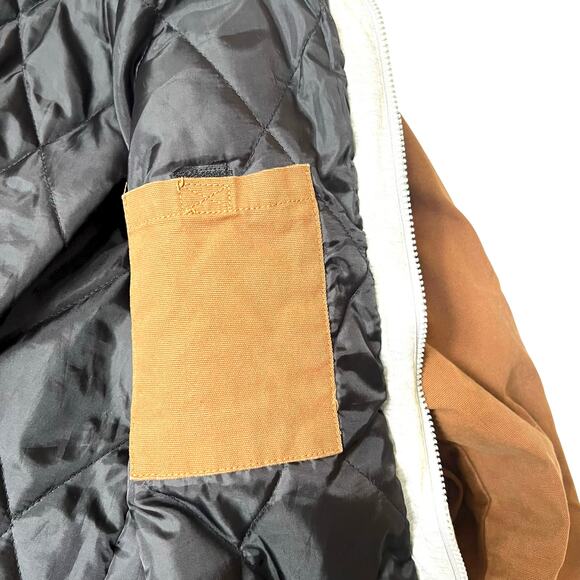 Buffalo Outdoors Men’s 2XL Brown Canvas Work Jacket w/ Gray Sweatshirt Hood - Picture 6 of 16